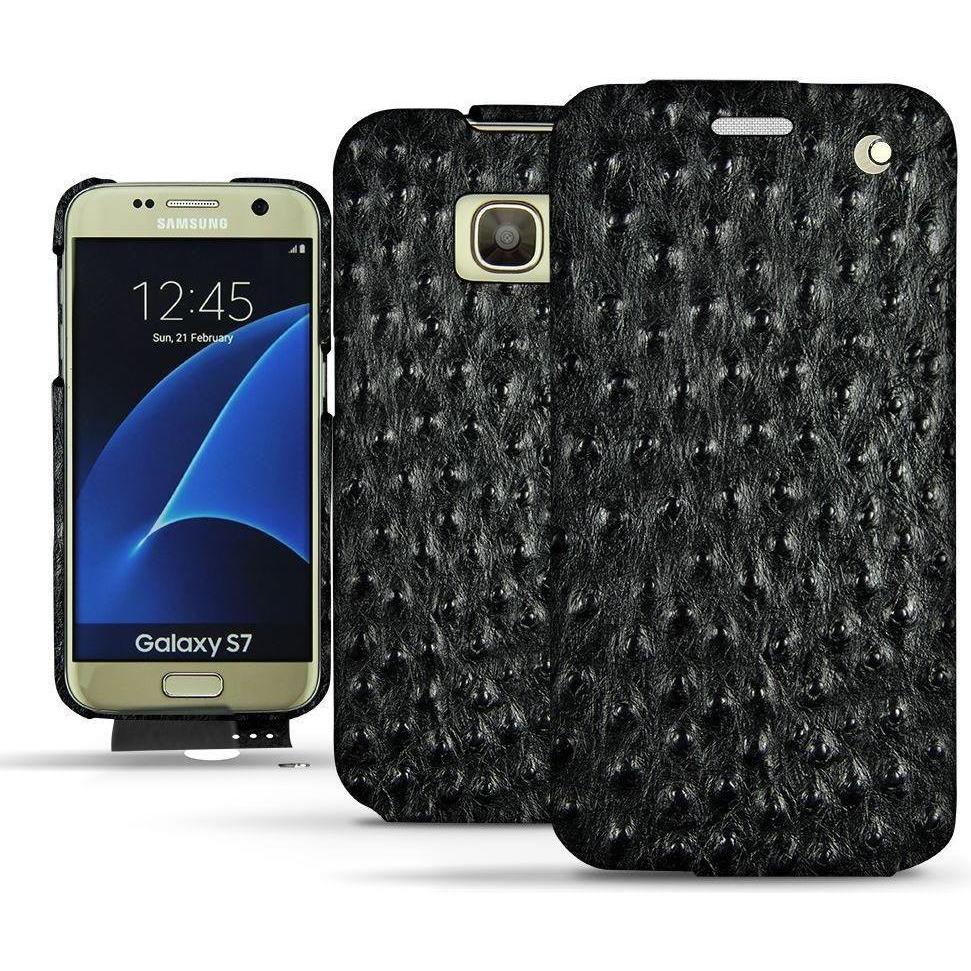 Thumbnail - Noreve Lederschutzhülle vertikal (Samsung Galaxy S7), Smartphone Hülle, Schwarz