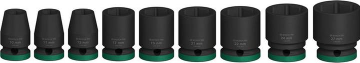 Produktbild Bosch Professional Zubehör Steckschlüsseleinsatz-Set (10 mm, 11 mm, 13 mm, 17 mm, 19 mm, 21 mm, 22 mm, 24 mm, 27 mm)
