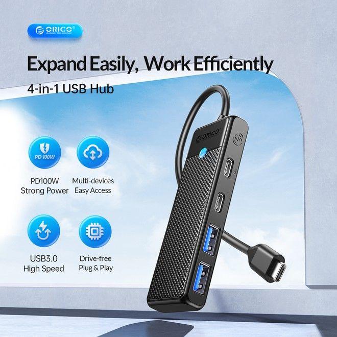 Actual product image Orico PW Series (USB-C, 4 Ports)