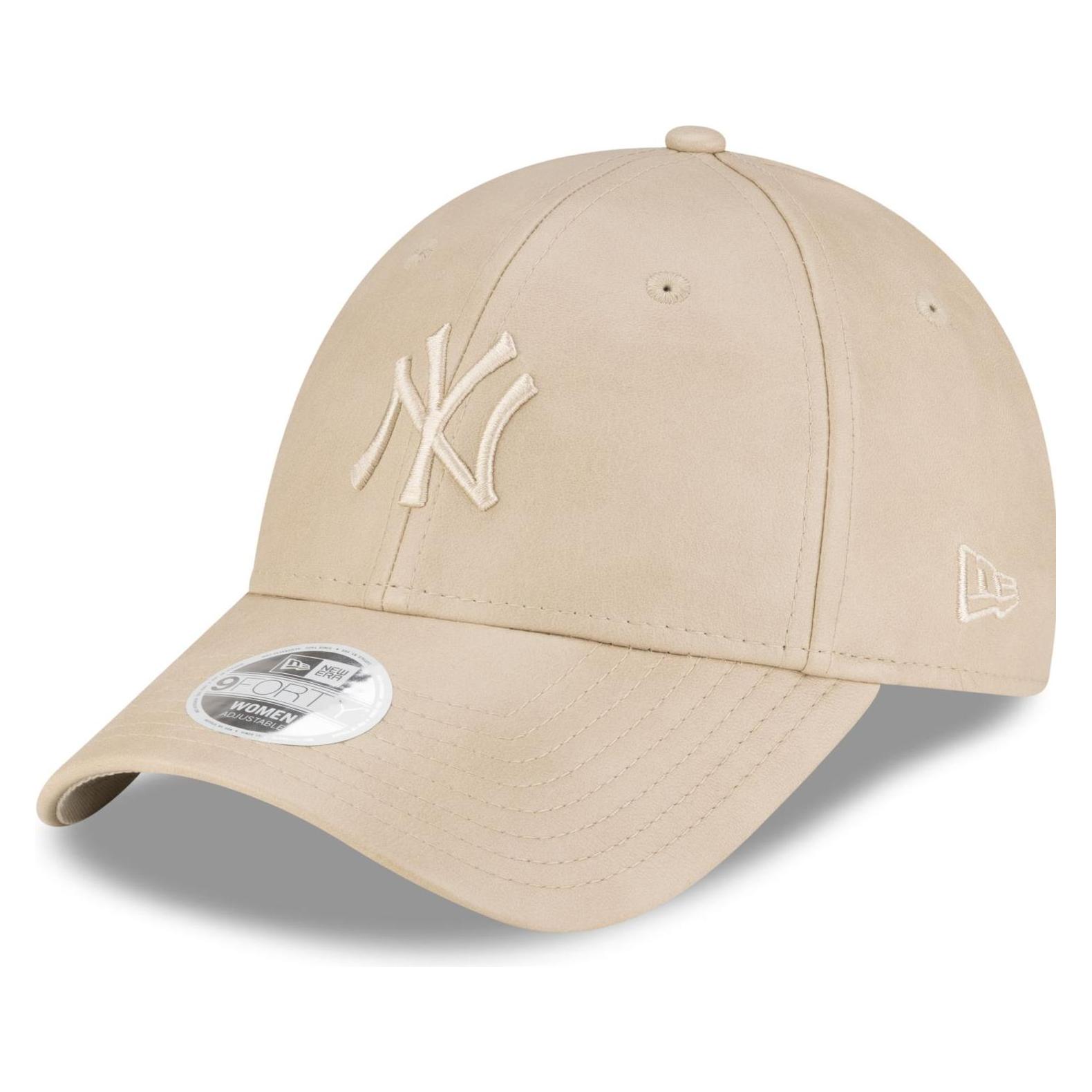 New Era, Damen, Cap, 9Forty Damen Cap - Kunstleder Ny Yankees Beige, Beige, (One Size)