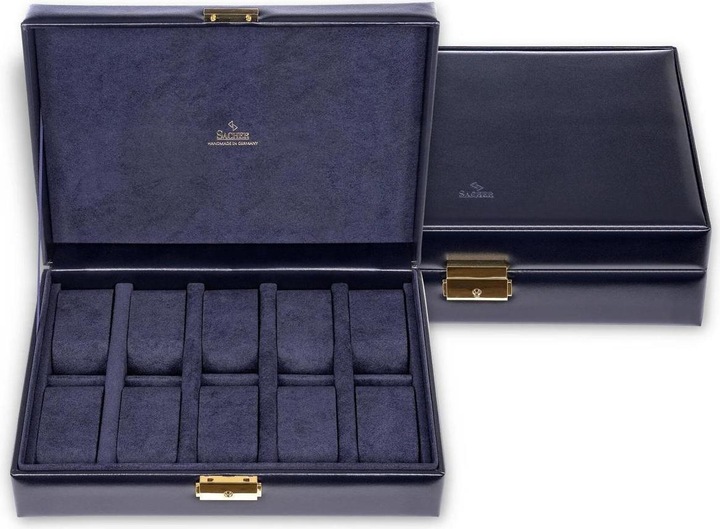 Sacher 2018.301.014023 - Uhrenetui für 10 Uhren acuro navy (Leder)