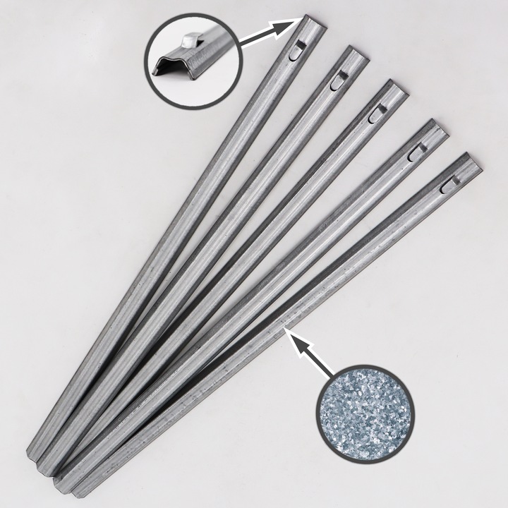 Actual product image Aquagart 50 W-Profil Zaunanker Erdanker für Wildzaun Forstzaun Weidezaun 70cm