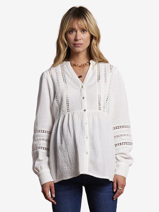 Immagine prodotto Envie de Fraise Musselin-Bluse mit Lochspitze für Schwangerschaft und Stillzeit