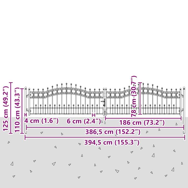 Produktbild vidaXL Zauntor