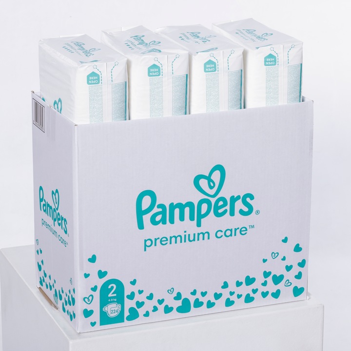 Produktbild Pampers Premium Care (Gr. 2, Monatsbox, 224 Stück)