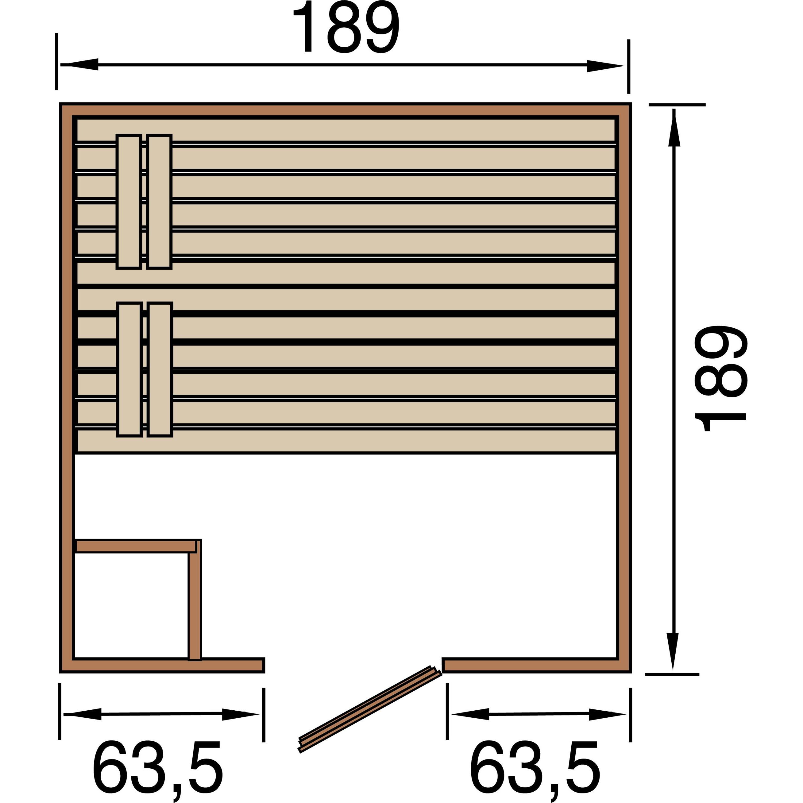 Thumbnail - Weka Holzbau, Sauna Zubehör, MH-Sauna 537 GT Gr.3