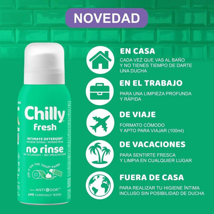 Produktbild Chilly’s Chilly Refreshing Intimate Foam Fresh - 100 Ml (Intimwaschlotion, 100 ml)
