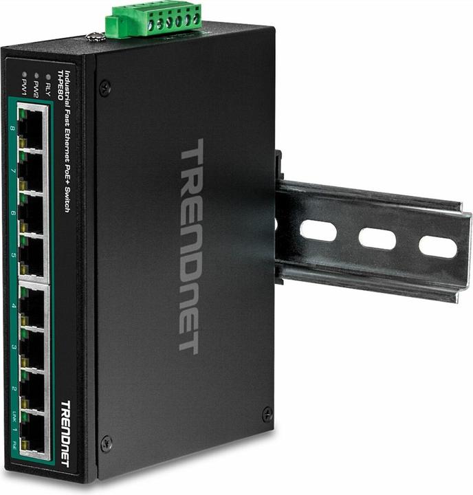 Image du produit Trendnet Commutateur industriel 8 ports Fast Eth. PoE+ L2 DIN-Rail (8 ports)