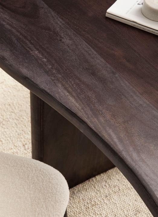 Produktbild FineBuy Schreibtisch Computertisch 180 cm Massivholz Bürotisch Nierenform (180 x 90 x 75 cm)