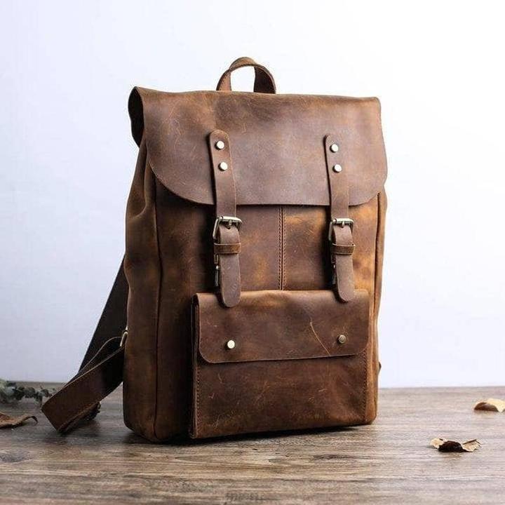 Only-Bags.Store Lederrucksack, Brauner Lederrucksack, Rucksack, Männer Lederrucksack, Hipster Rucksack, Geschenke
