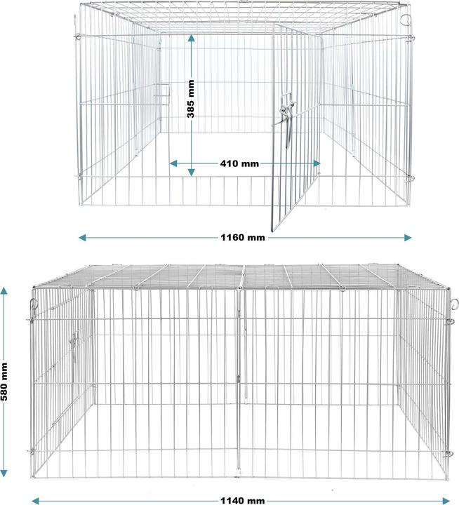 Actual product image Wiltec Outdoor enclosure cover 144x116x58cm small animal enclosure run outdoor enclosure
