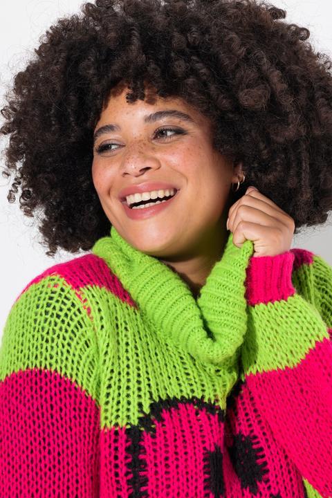 Produktbild Angel of Style Pullover, Straight Fit, Blockstreifen, Herz-Smiley (50, 52)