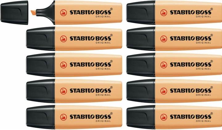 Image du produit STABILO Surligneurs - BOSS ORIGINAL Pastel - Pack de 10 - orange doux (Orange, 5 mm, 10 x)