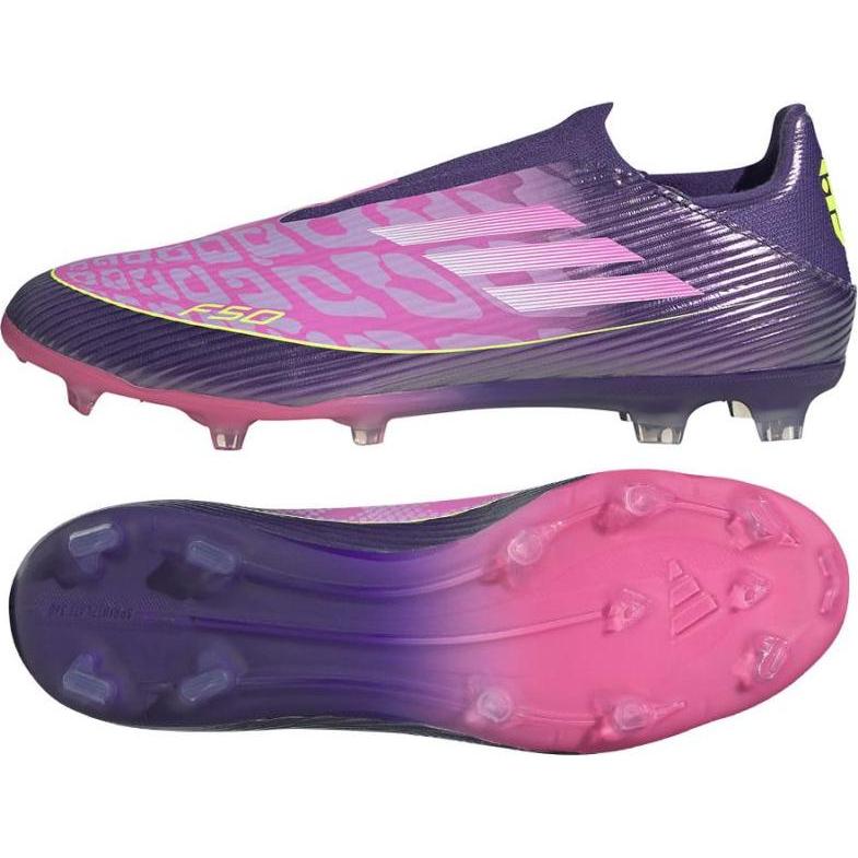 Adidas, Uomini, Scarpe da calcio, Lamine Yamal League Schuhe (46 2/3), Multicolore, Viola, Giallo, Rosa