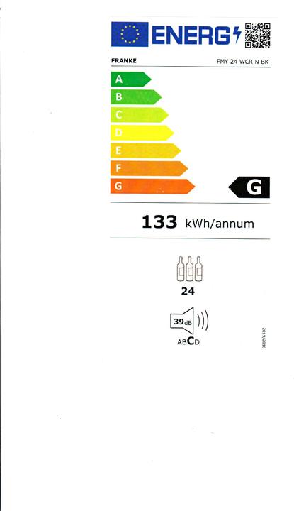 Energie-Label Franke Mythos Einbau-Weinkühlschrank