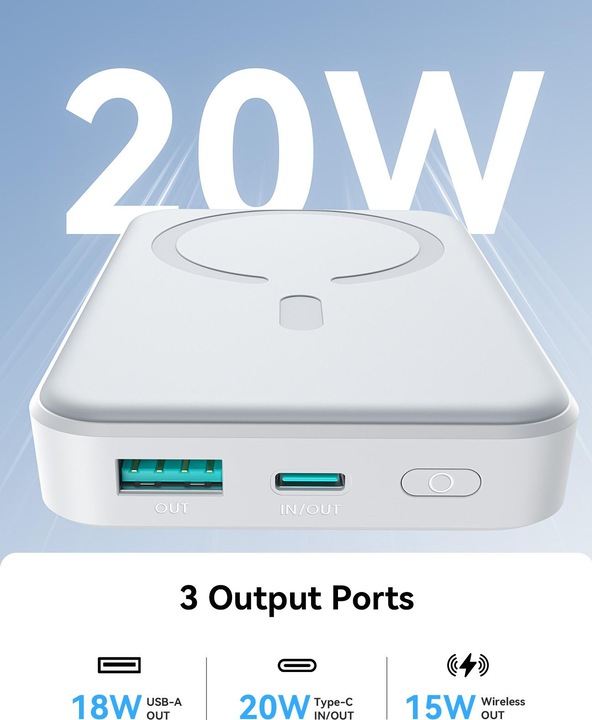 Produktbild Joyroom Mini Magnetic (10000 mAh, 20 W, 15 Wh)