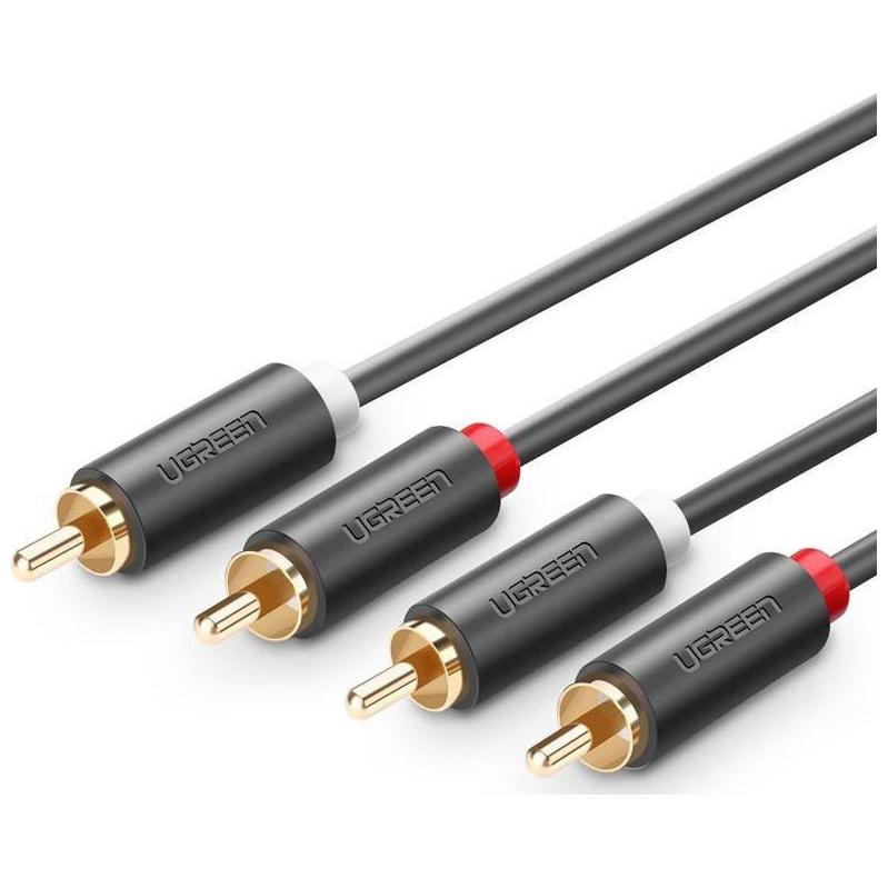 Thumbnail - Ugreen AV104 2x RCA (Cinch) to 2x RCA (Cinch) Cable 1m (black) (1 m, Cinch), Audio Kabel