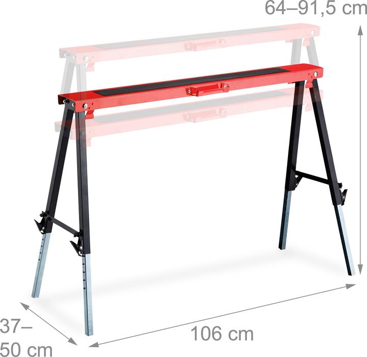 Produktbild Relaxdays Arbeitsbock (106 cm, 50 cm)