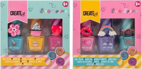 Actual product image Create It! Candy nail polish, 3 pieces.