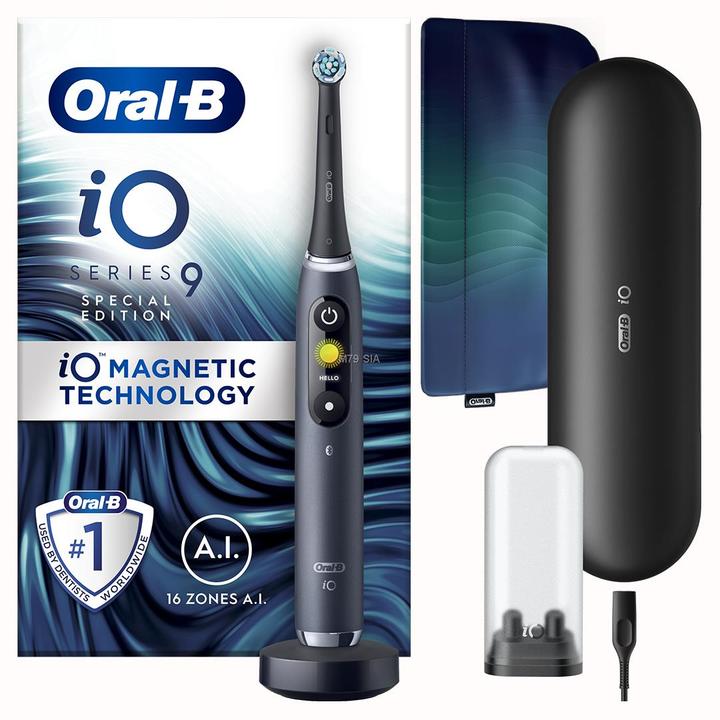 Actual product image Oral-B iO9 Black Special Edition melna - Elektriska zobu birste IO9BLACK.SPEC (8700216868563)