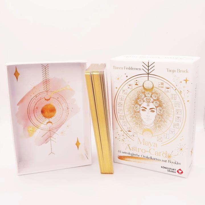 Image du produit Maya-Astro-Cards: 44 astrologische Orakelkarten mit Booklet (Allemand, Tanja Brock, Bianca Feddersen, 2023)