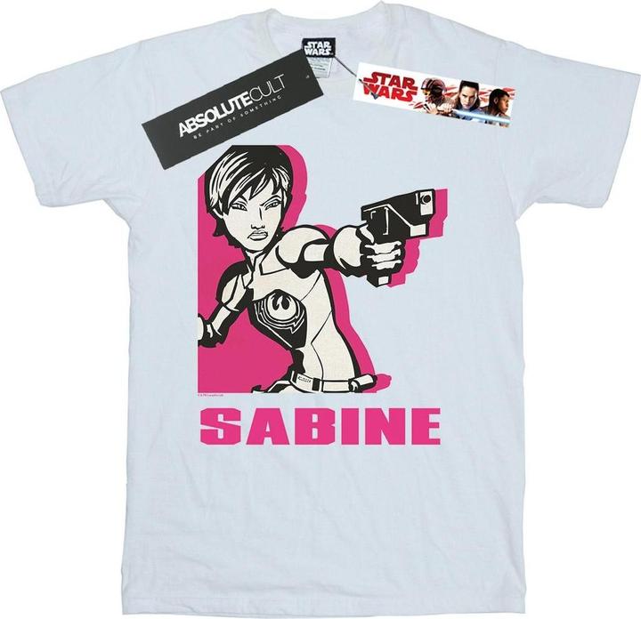 Actual product image Star Wars Girls Rebels Sabine Cotton T-Shirt (140, 146)