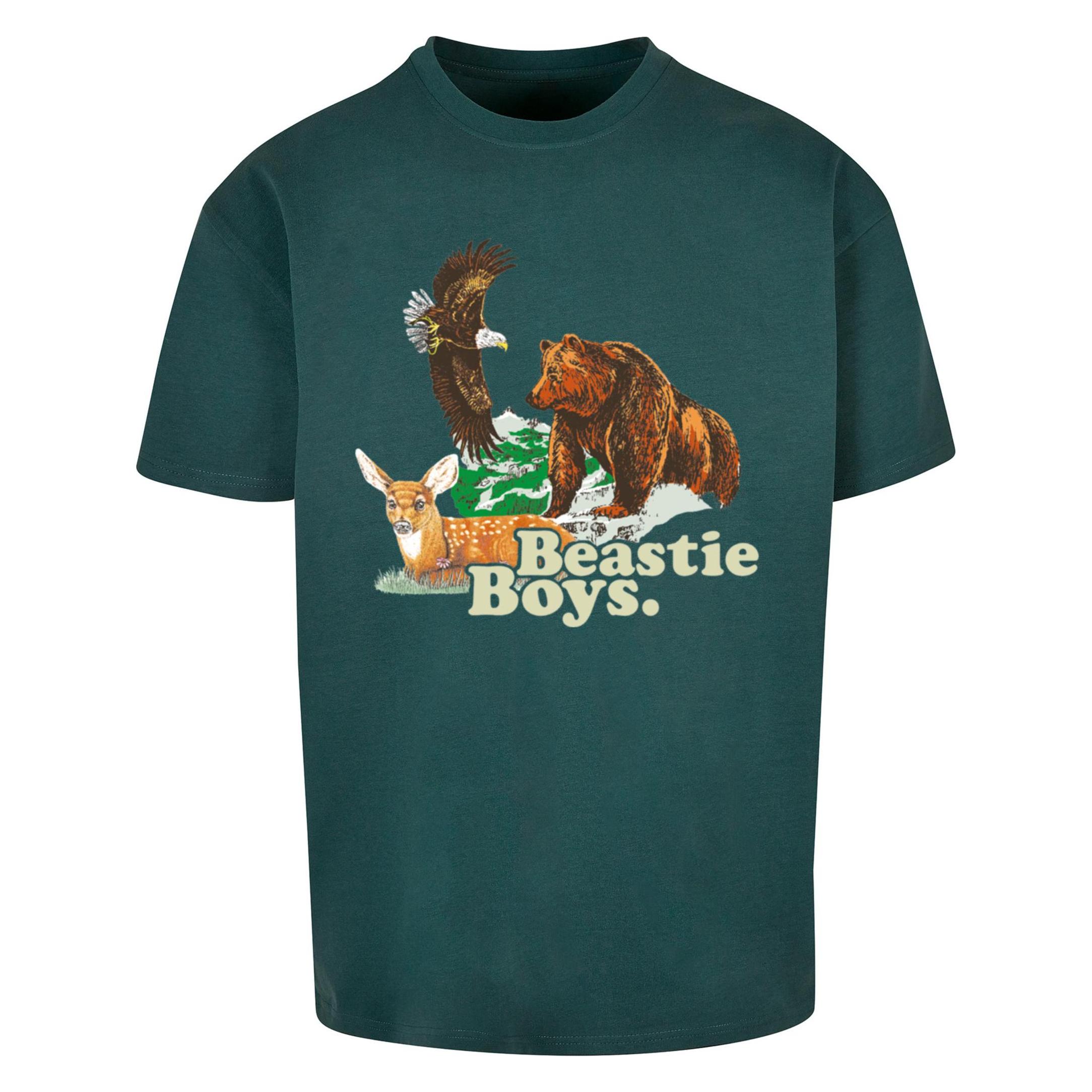 Mister Tee, Herren, Shirts, Beastie Boys Animal Tee - 139791, Grün, (5XL)