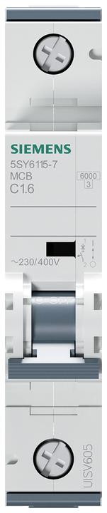 Produktbild Siemens Sicherungsautomat 5SY6 1,6A Typ C 6kA (1.60 A)