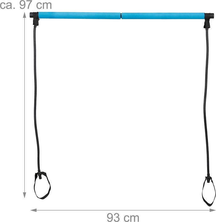 Image du produit Relaxdays Bâton de Pilates + bandes de résistance (0.03 m)