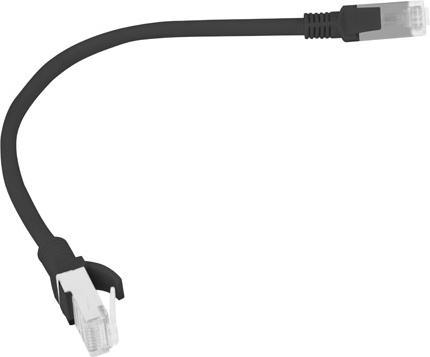 Actual product image Lanberg PCU6-10CC-0025-BK Network cable 0 25 m Cat6 U/UTP (UTP) Black (CAT6, 0.25 m)