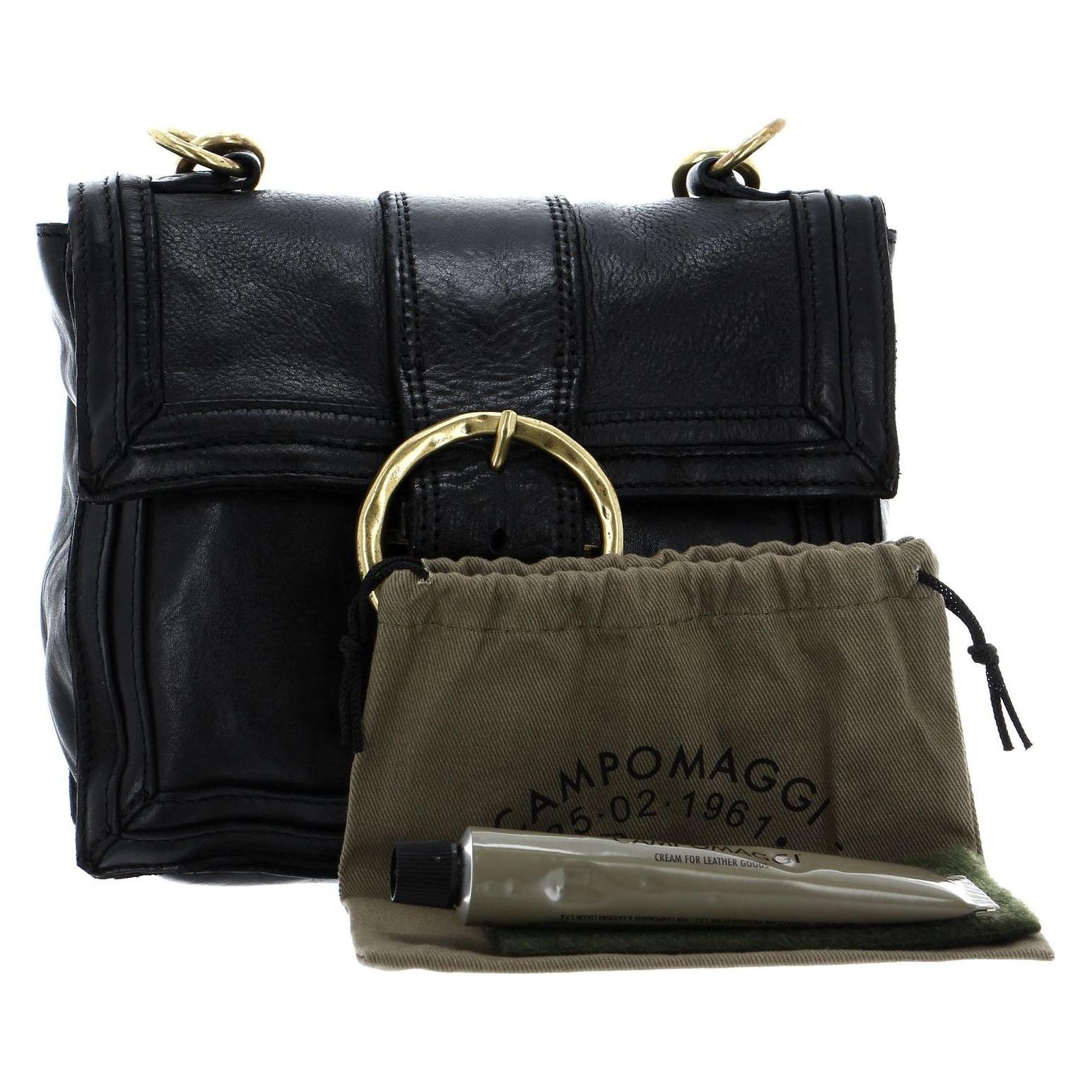 Campomaggi, Damen, Handtasche, Mini Crossbody Bag, Schwarz
