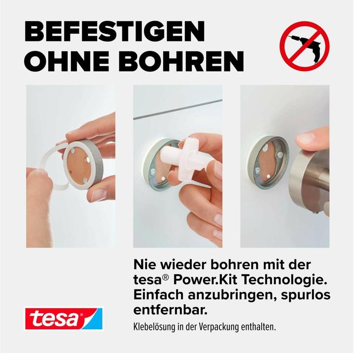 Produktbild tesa MOON Zahnputzbecher inkl. Klebelösung ohne Bohren