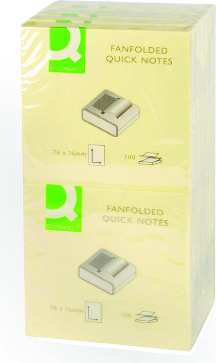 Produktbild Q-Connect Haftnotizen Z-Quick Notes gelb (76 x 76 mm)