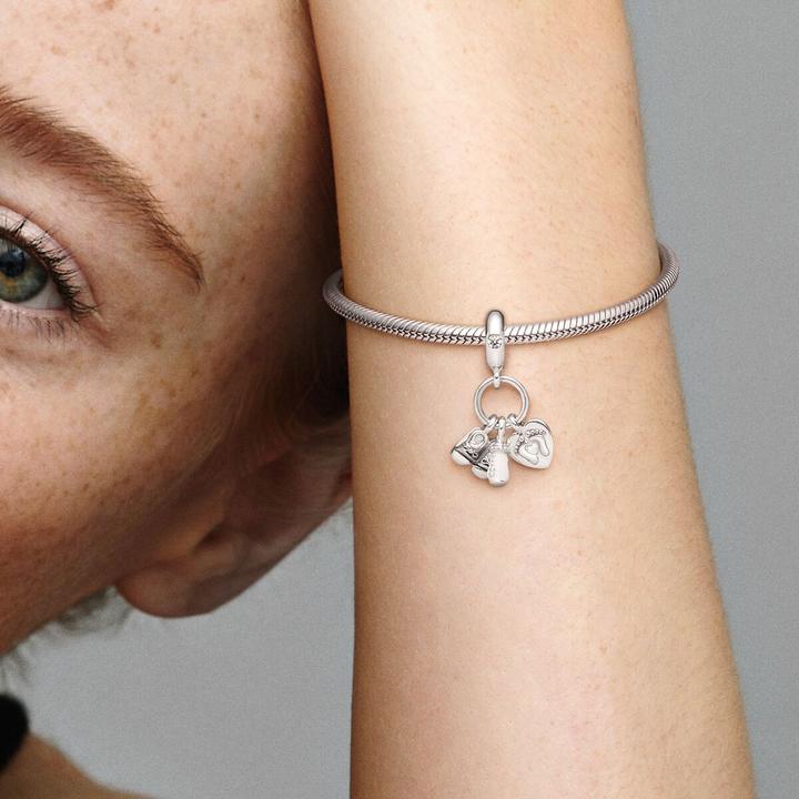 Immagine prodotto Pandora Scarpe biberon e cuore (Argento 925)