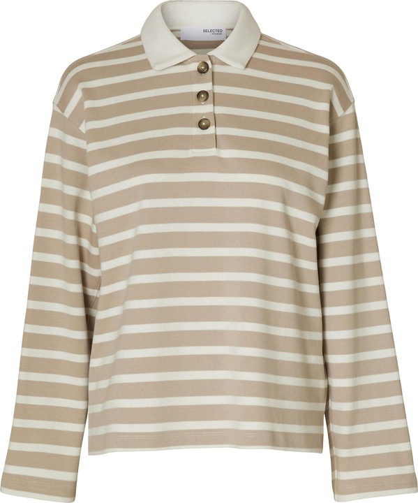 Produktbild Selected Femme Streifen Langarm-Poloshirt (XS)