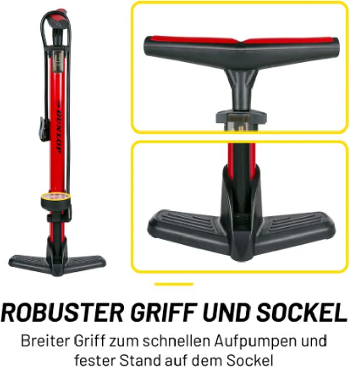 Actual product image Dunlop Bicycle floor pump black/red