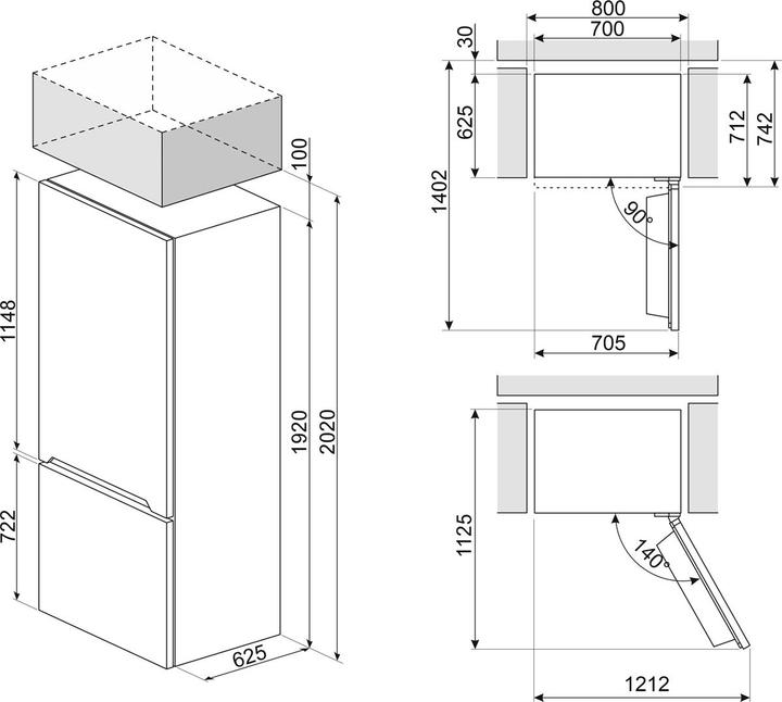 Produktbild Smeg FC48XDNE Kombikühlschrank Freie Aufstellung 481 (481 l)
