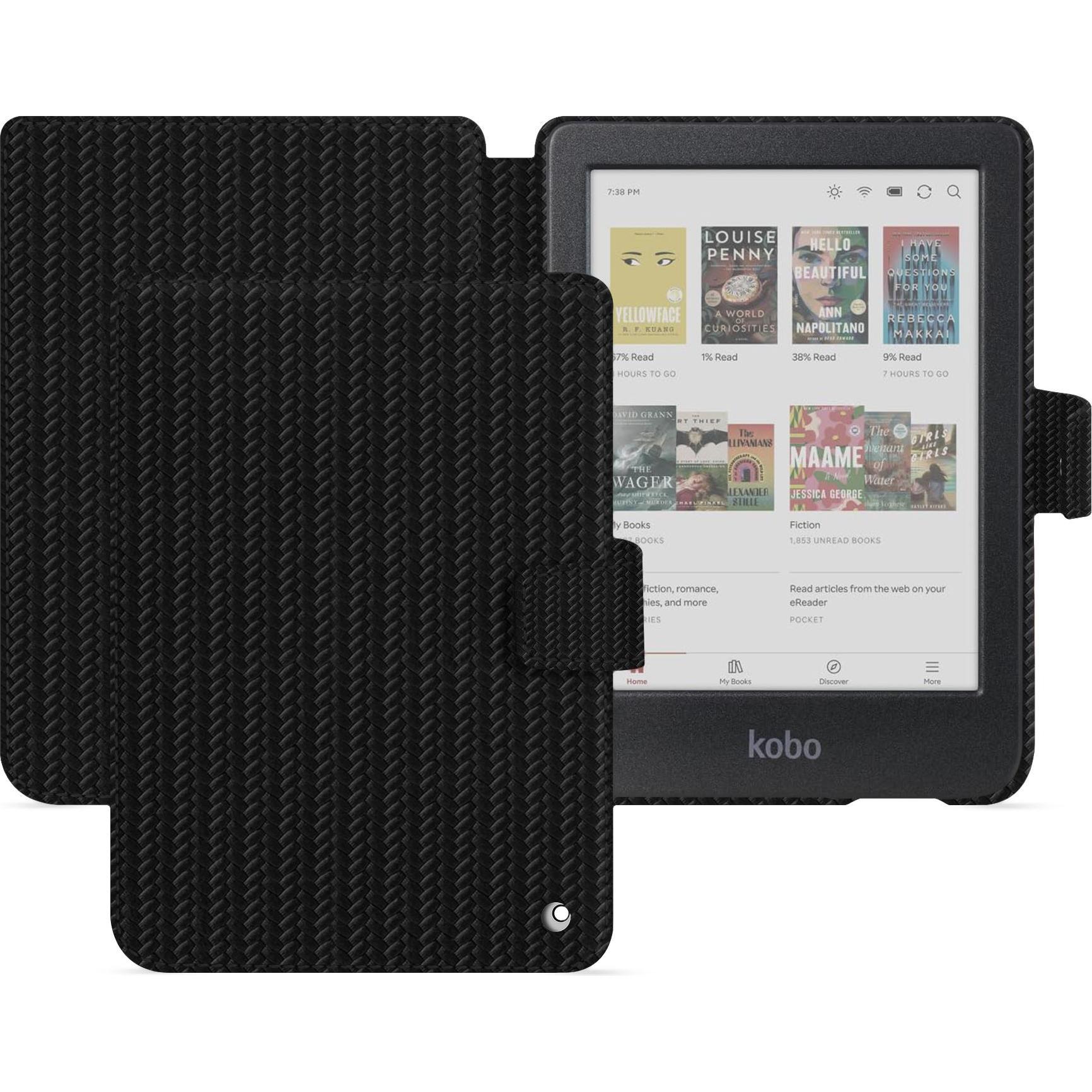 Noreve Lederschutzhülle Kobo Clara 2E (Kobo Clara 2e), Tablet Hülle, Schwarz