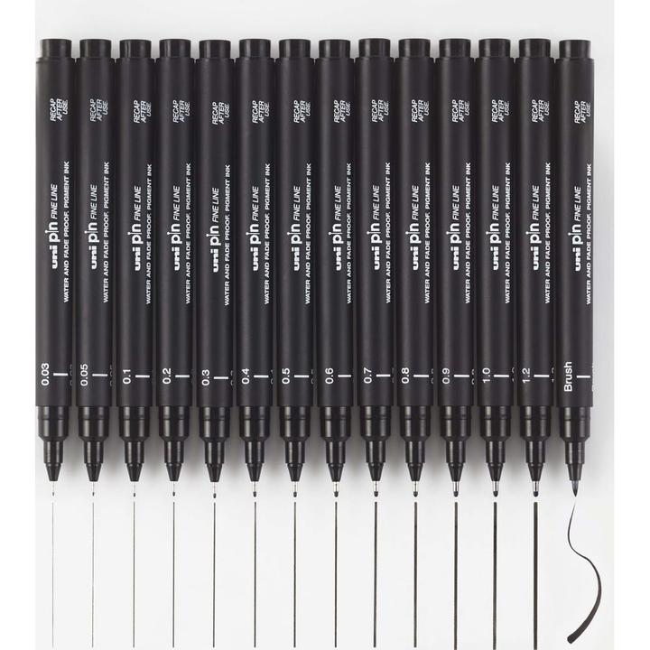Produktbild Uni-ball Fineliner Uni Pin Lettering/Età5 (5x)