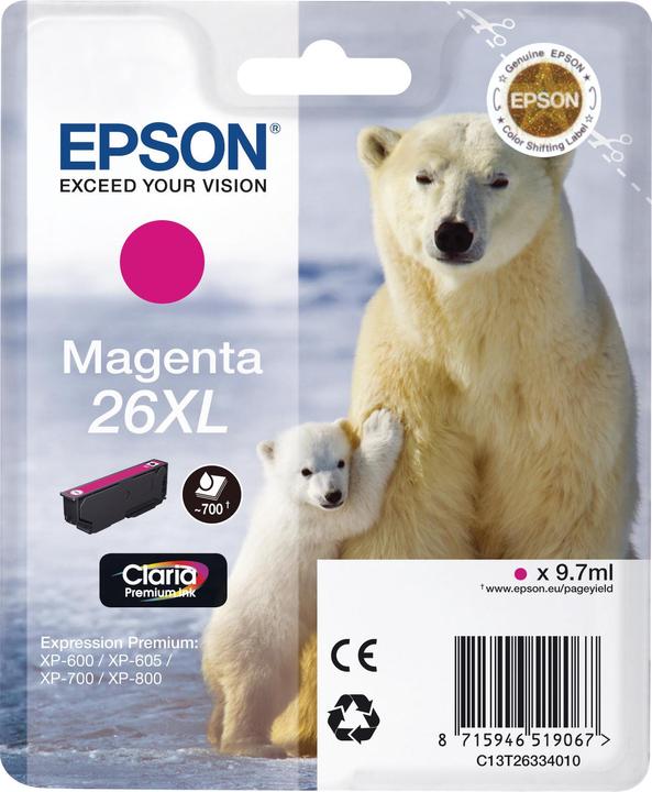 Actual product image Epson 26XL Claria Premium (M)