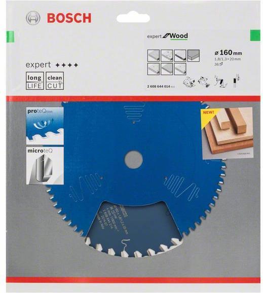 Produktbild Bosch Professional Zubehör Kreissägeblatt Expert for Wood, 160 x 20 x 1,8 mm, 36