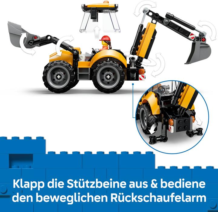 Actual product image LEGO 60480 Gelber Baggerlader