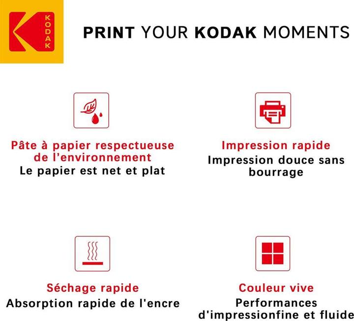 Actual product image Kodak 180gsm 9.1mil Glossy 4/6x100 (180 g/m², 10 x 15 cm, A6, 100x)