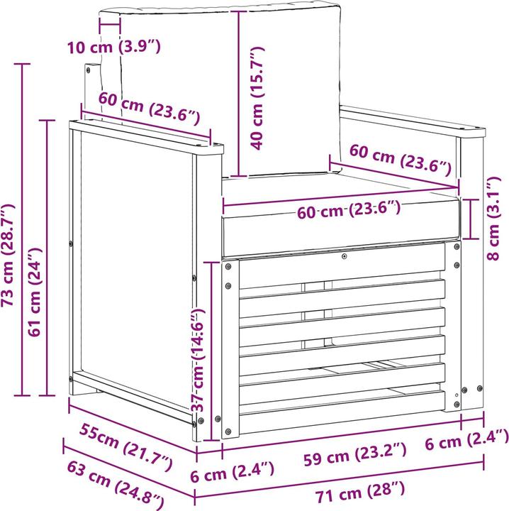 Produktbild vidaXL Outdoor-Sofa