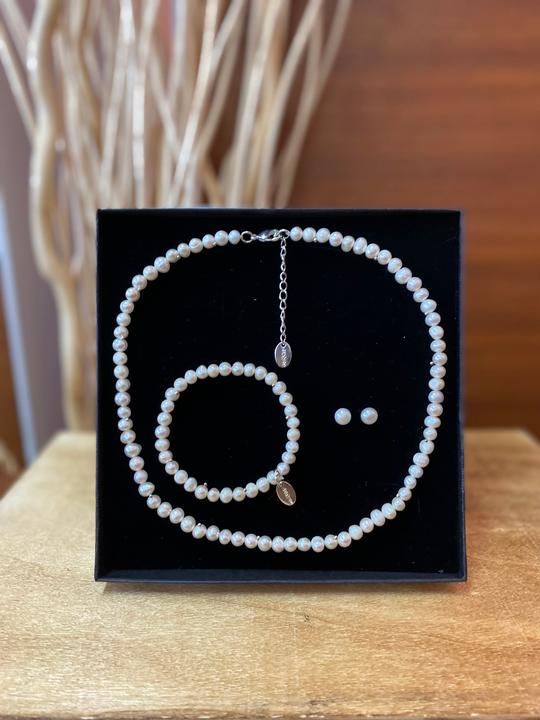 Produktbild Andreani Schmuckset aus echten Süsswasserperlen und Silber 925