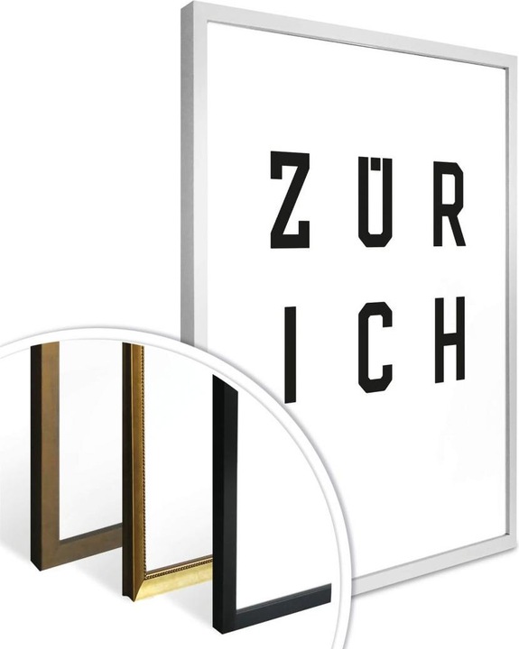 Actual product image Trenddeko Typography Zurich (50 x 60 cm)