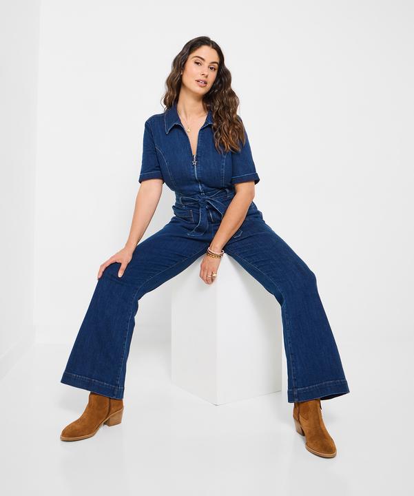 Produktbild Joe Browns Retro-inspired Zip Front Bootcut Denim Jumpsuit (52)