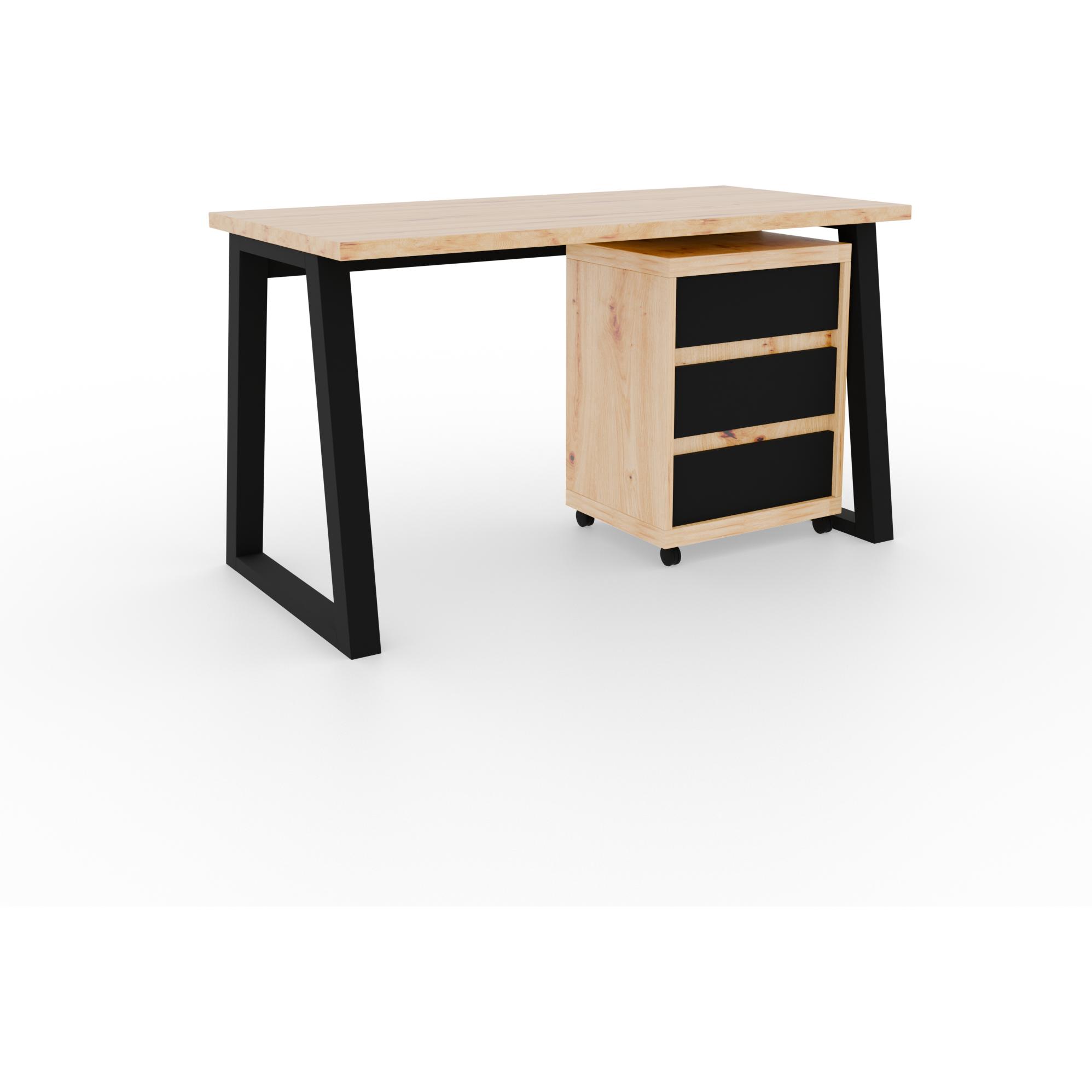 ADRK Furniture, Schreibtisch, Schreibtisch mit Container IWO I (65 x 65 x 40 cm)