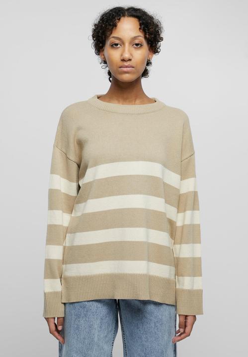 Actual product image Urban Classics Ladies Striped Knit Crew Sweater (S)