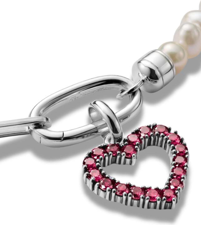Immagine prodotto Thomas Sabo Charm-Anhänger Herz mit roten Steinen Connect Silber (Argento)